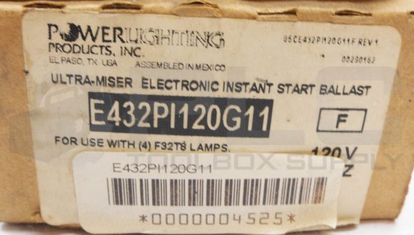 NEW POWER LIGHTING E432PI120G11 ELECTRONIC INSTANT START BALLAST 120V 60HZ 0.94A - Image 6