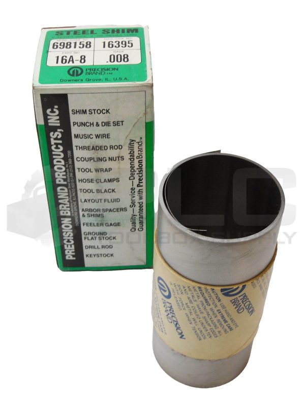 NEW PRECISION BRAND 16A-8 STEEL SHIM 6"W 100"L .008 GAGE 16395