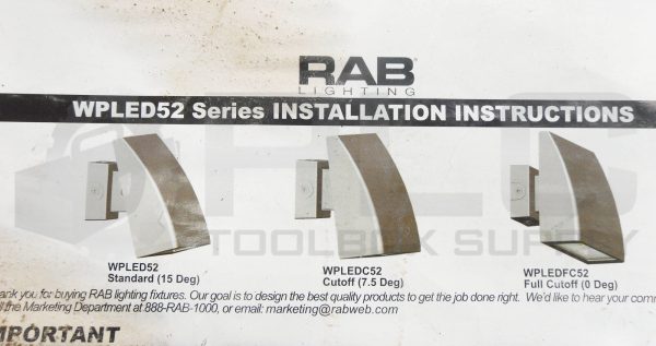 NEW RAB LIGHTING WPLED52 LED WALL PACK LIGHT FIXTURE 52W - Image 6