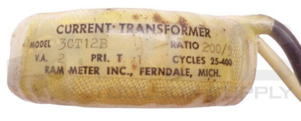 NEW RAM METER INC. 3CT12B CURRENT TRANSFORMER, 200/5 RATIO, 25-400 CYCLES - Image 5
