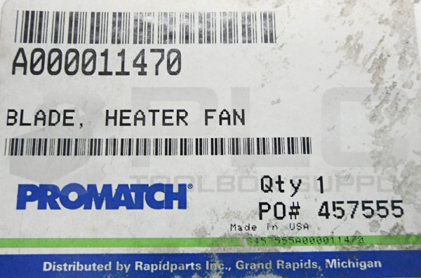 NEW RAPIDPARTS PROMATCH A000011470 HEATER FAN BLADE, 1/4" ID - Image 5