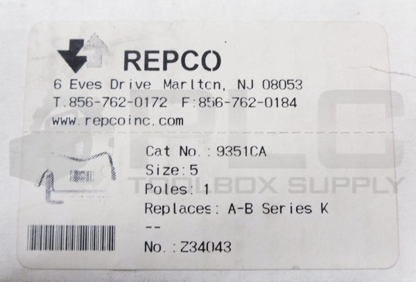 NEW REPCO 9351CA CONTACT KIT SIZE 5 1 POLE - Image 6