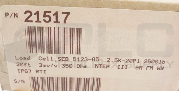 NEW REVERE TRANSDUCERS 5123-A5-2.5K-20P1 LOAD CELL 21517 - Image 7