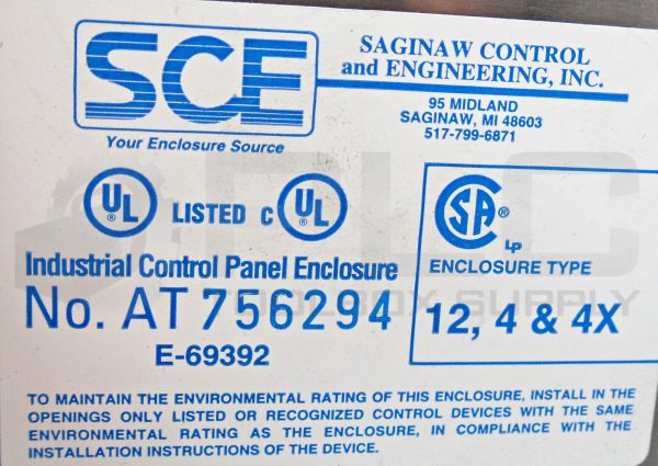 NEW SCE E-69392 ENCLOSURE BOX TYPE 12, 4, 4X AT756294 *READ* - Image 7
