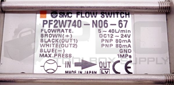 NEW SMC PF2W740-N06-67 FLOW SWITCH 5~40L/MIN - Image 6