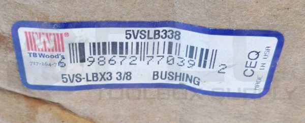 NEW TB WOODS 5VSLB338 BUSHING 5-3/8" 5VS-LBX3 3/8 *READ* - Image 7