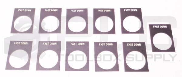 LOT OF 11 NEW SCHNEIDER FAST DOWN NAMEPLATES