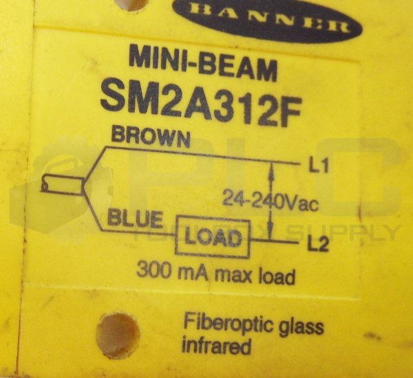 LOT OF 2 BANNER SM2A312F MINI BEAM PHOTOELECTRIC SENSOR 24-240VAC - Image 5