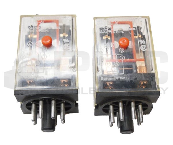 LOT OF 2 NEW OMRON MK2PN-S RELAY 250VAC 28VDC 10A