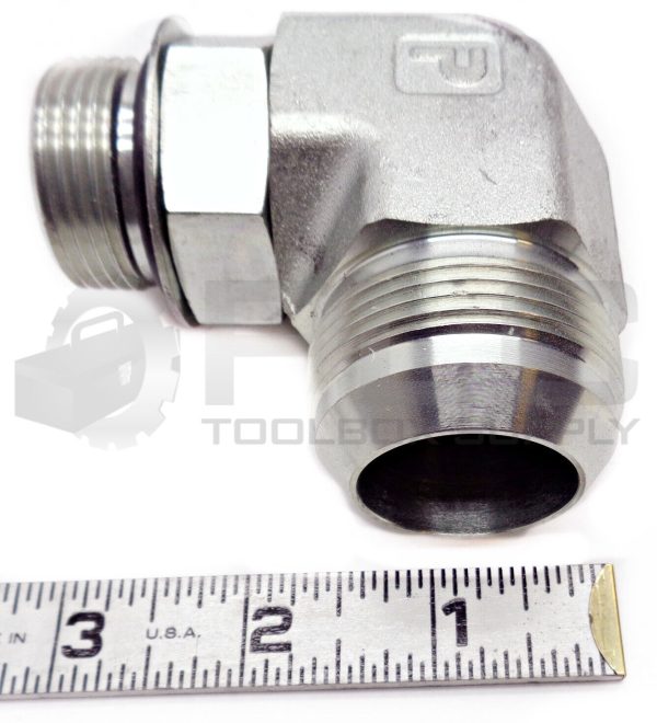 LOT OF 2 NEW PARKER 1-1/16" ID 1-5/8" OD TAPER 7/8" ID 1-5/16" OD MALE 90° ELBOW - Image 4