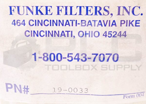 NEW FUNKE 19-0033 FILTER ELEMENT - Image 4