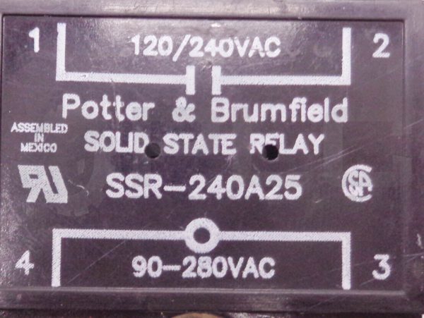 NEW POTTER AND BRUMFIELD SSR-240A25 SOLID STATE RELAY 120/240VAC *READ* - Image 4