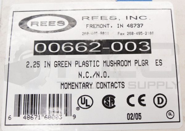 NEW REES 00662-003 DARK GREEN MUSHROOM-HEAD PUSHBUTTON - Image 8