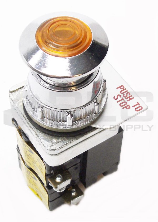 NEW REES 40732 B NC HD PUSH BUTTON ASSY. 600V ORANGE PUSH/PULL 407146 P NC