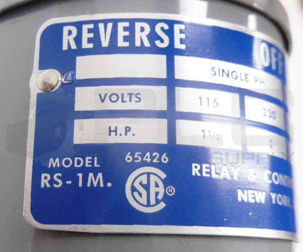 NEW RELAY & CONTROL CORP RS-1M MOTOR REVERSING DRUM CONTROL 115-230V 2HP - Image 9