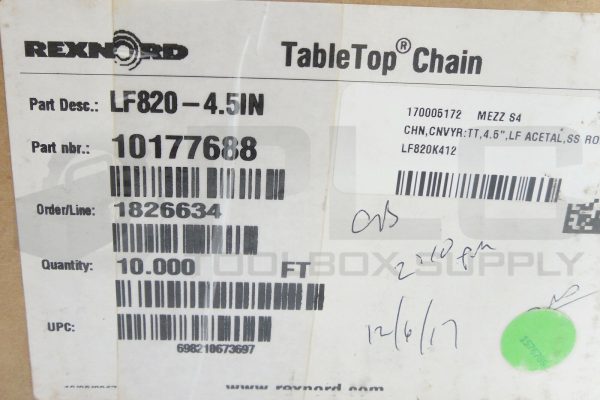 NEW REXNORD 10177688 TABLE TOP CHAIN  APPROX 10FT - Image 5