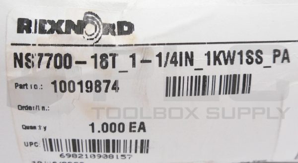 NEW REXNORD NS7700-18T_1-1/4IN_1KW1SS_PA SPLIT BORE SPROCKET 1-1/4" - Image 7
