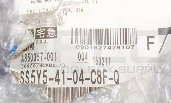 NEW SMC SS5Y5-41-04-C8F-Q BASE MOUNT MANIFOLD w/8 - 5/16" PUSH CONNECT PORTS - Image 5