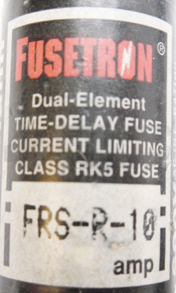 LOT OF 12 NEW BUSSMANN FRS-R-10 FUSETRON FUSE DUAL ELEMENT TIME DELAY CLASS RK5 - Image 4