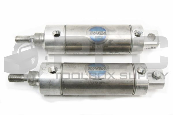 LOT OF 2 BIMBA SR-172-DPV PNEUMATIC CYLINDER