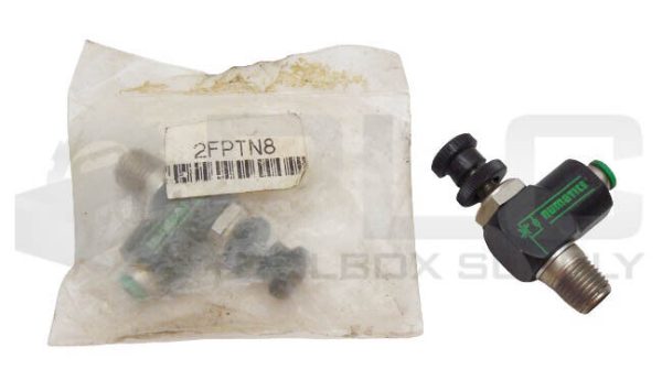 LOT OF 2 NEW NUMATICS 2FPTN8 FLOW CONTROL VALVE 1/4" PUSH TO CONNECT