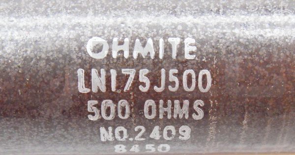 LOT OF 2 NEW OHMITE LN175J500 RESISTOR 500O 175W NO.24098450 - Image 6