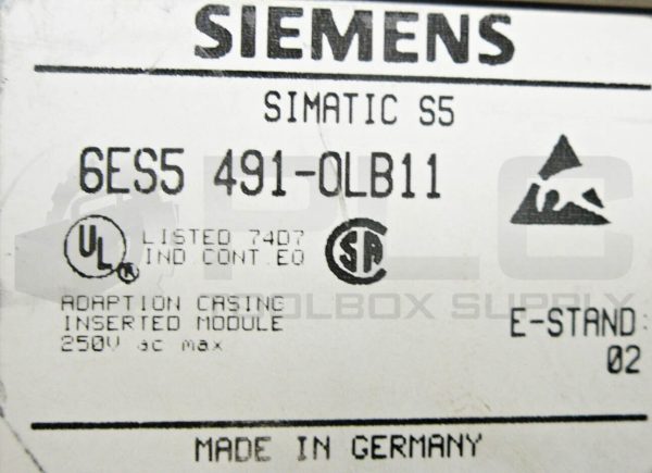 LOT OF 2 SIEMENS 6ES5491-0LB11 SIMATIC S5 ADAPTION CASING - Image 5