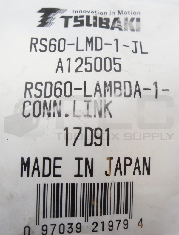 LOT OF 5 SEALED NEW TSUBAKI RS60-LMD-1-JL CONNECTING LINKS - Image 5