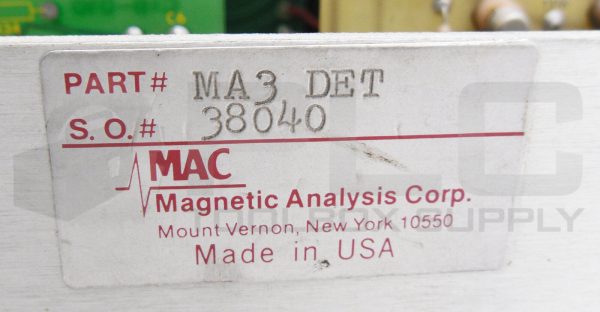 MAGNETIC ANALYSIS CORP MA3 DET MAGNETIC ANALYZER - Image 9