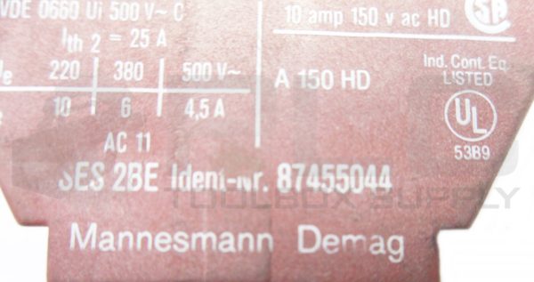 MANNESMANN DEMAG 87455044 CONTACT BLOCK - Image 7