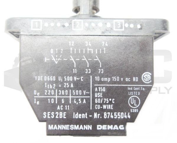 MANNESMANN DEMAG 87455044 CONTACT BLOCK