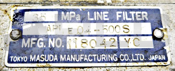 MASUDA 3.5 MPa LINE FILTER APLE04-500S / APLe 04-500 S - Image 4