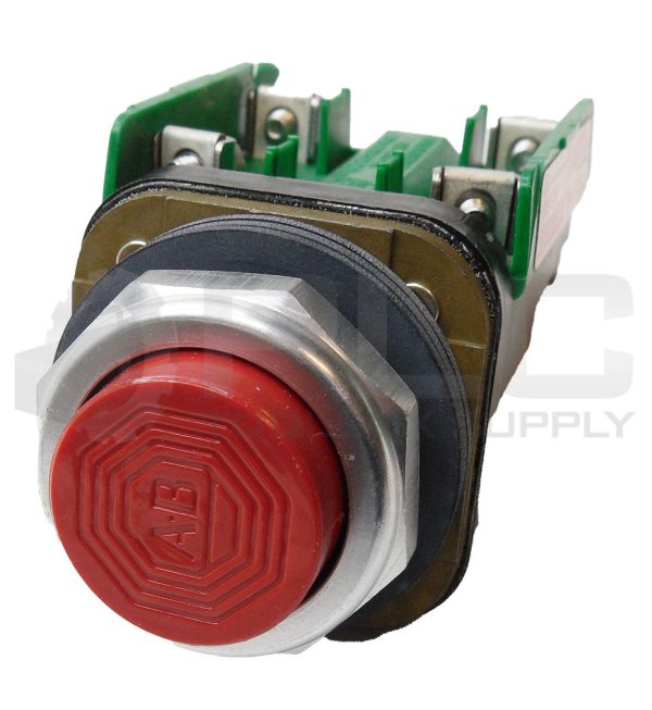 NEW ALLEN BRADLEY 800T-B... /T PUSH BUTTON RED W/ 800T-XAP /F CONTACT BLOCK - Image 3