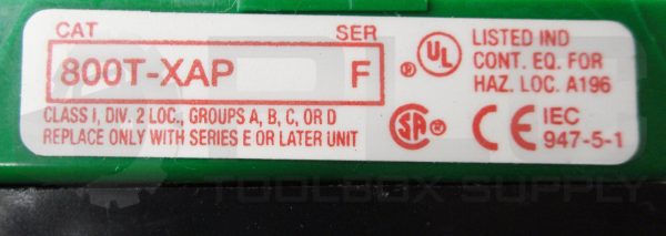 NEW ALLEN BRADLEY 800T-B... /T PUSH BUTTON RED W/ 800T-XAP /F CONTACT BLOCK - Image 6