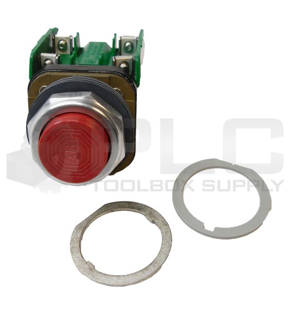 NEW ALLEN BRADLEY 800T-B... /T PUSH BUTTON RED W/ 800T-XAP /F CONTACT BLOCK