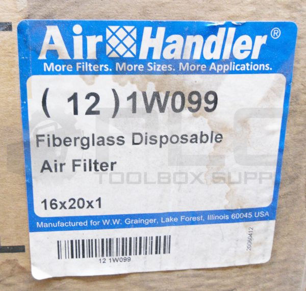 NEW BOX OF 12 AIR HANDLER 1W099 AIR FILTERS 16X20X1 *READ* - Image 5