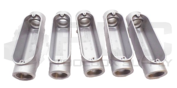 NEW BOX OF 5 RED DOT AC-3 CONDUIT BODY 1" *READ* - Image 3