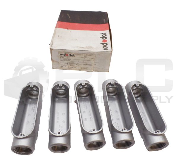 NEW BOX OF 5 RED DOT AC-3 CONDUIT BODY 1" *READ*