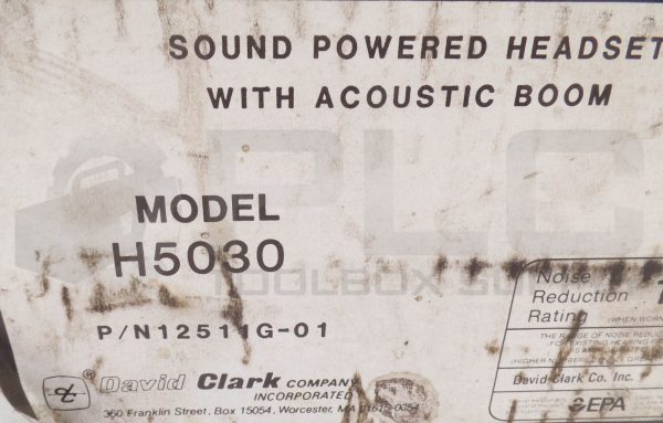 NEW DAVID CLARK 12511G-01 SOUND POWERED HEADSET W/ ACOUSTIC BOOM H5030 *READ* - Image 7