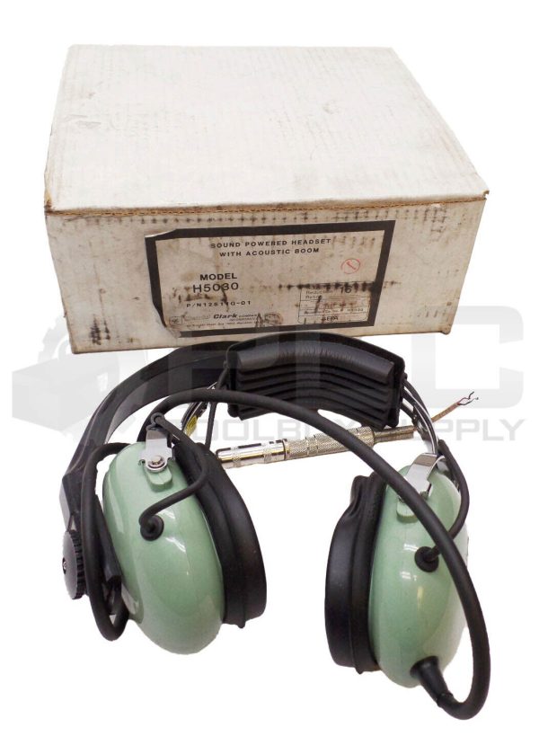NEW DAVID CLARK 12511G-01 SOUND POWERED HEADSET W/ ACOUSTIC BOOM H5030 *READ*