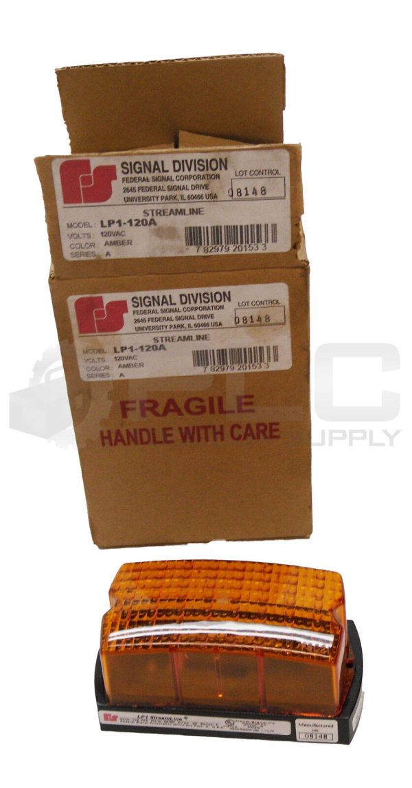 NEW FEDERAL SIGNAL LP1-120A /A STROBE AMBER 120VAC 50/60HZ .06A