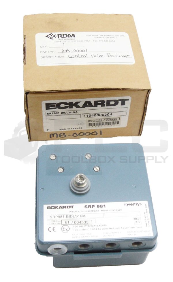 NEW FOXBORO ECKHARDT SRP981-BIDLS1NA SINGLE ACTION PNEUMATIC POSITIONER 90PSI