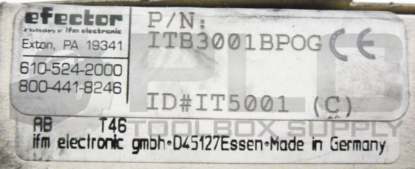 NEW IFM ITB3001BPOG EFFECTOR INDUCTIVE PROXIMIY SWITCH TYPE ITB - Image 5