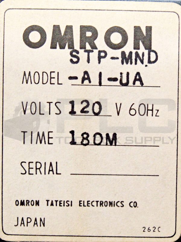 NEW OMRON STP-MND-AI-UA SYNCHRONOUS MOTOR TIMER 120V 60HZ 180 MINTUE - Image 5
