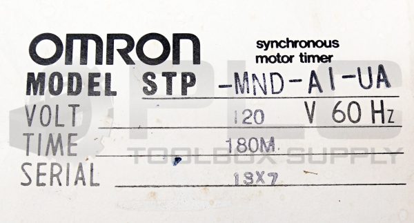 NEW OMRON STP-MND-AI-UA SYNCHRONOUS MOTOR TIMER 120V 60HZ 180 MINTUE - Image 6
