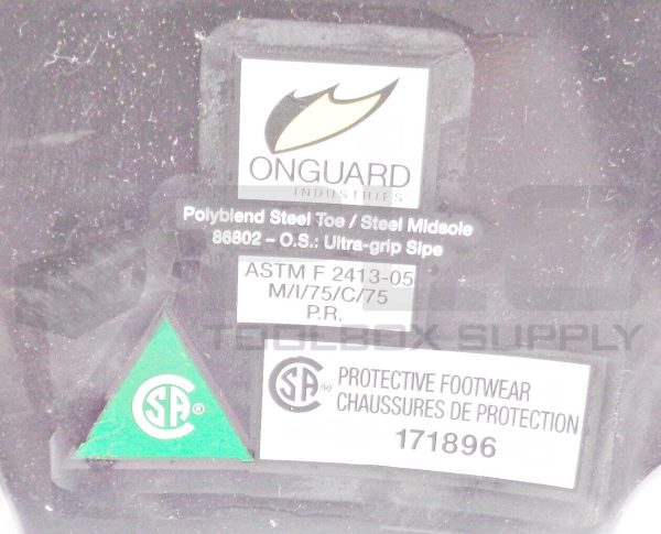 NEW ONGUARD/ANSELL ASTM F 2413-05 SIZE 6 STEEL MIDSOLE WORK BOOTS 86802 - Image 4