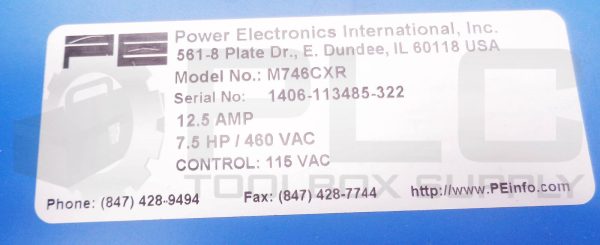 NEW POWER ELECTRONICS M746CXR VARIABLE SPEED DRIVE 12.5A 7.5HP 460VAC - Image 6