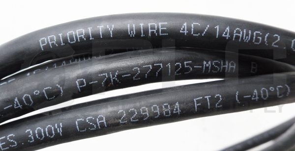 NEW PRIORITY WIRE E219438 4C/14 AWG CABLE 300V APPROX. 11' P-7K-277125-MSHA - Image 4