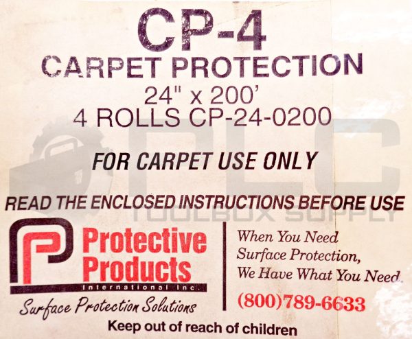 NEW PROTECTIVE PRODUCTS CP-24-0200 CARPET PROTECTION 24"X200' CP240200 CP-4 - Image 5