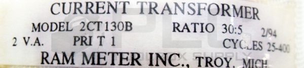 NEW RAM METER 2CT130B CURRENT TRANSFORMER, 2V.A., RATIO: 30:5, CYCLES: 25-400 - Image 4
